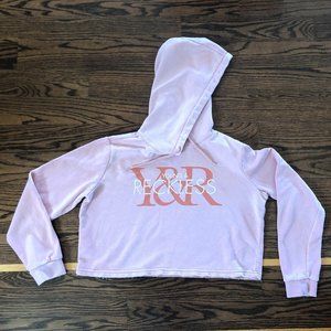 Young and Reckless Pink LS Cropped Hoodie